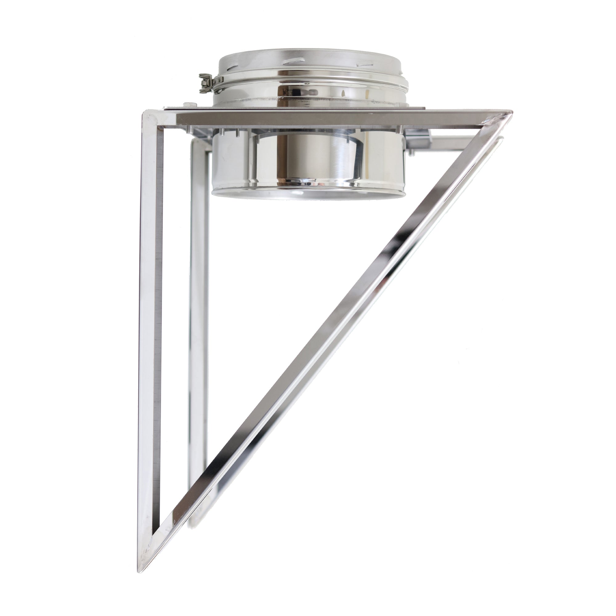ALLFuelHST 6-Inch Inner Diameter Chimney Pipe Wall Support Kit - Heavy Duty Stainless Steel Base Bracket for Wood Stove, Fireplace & Venting Systems (Indoor/Outdoor Use)