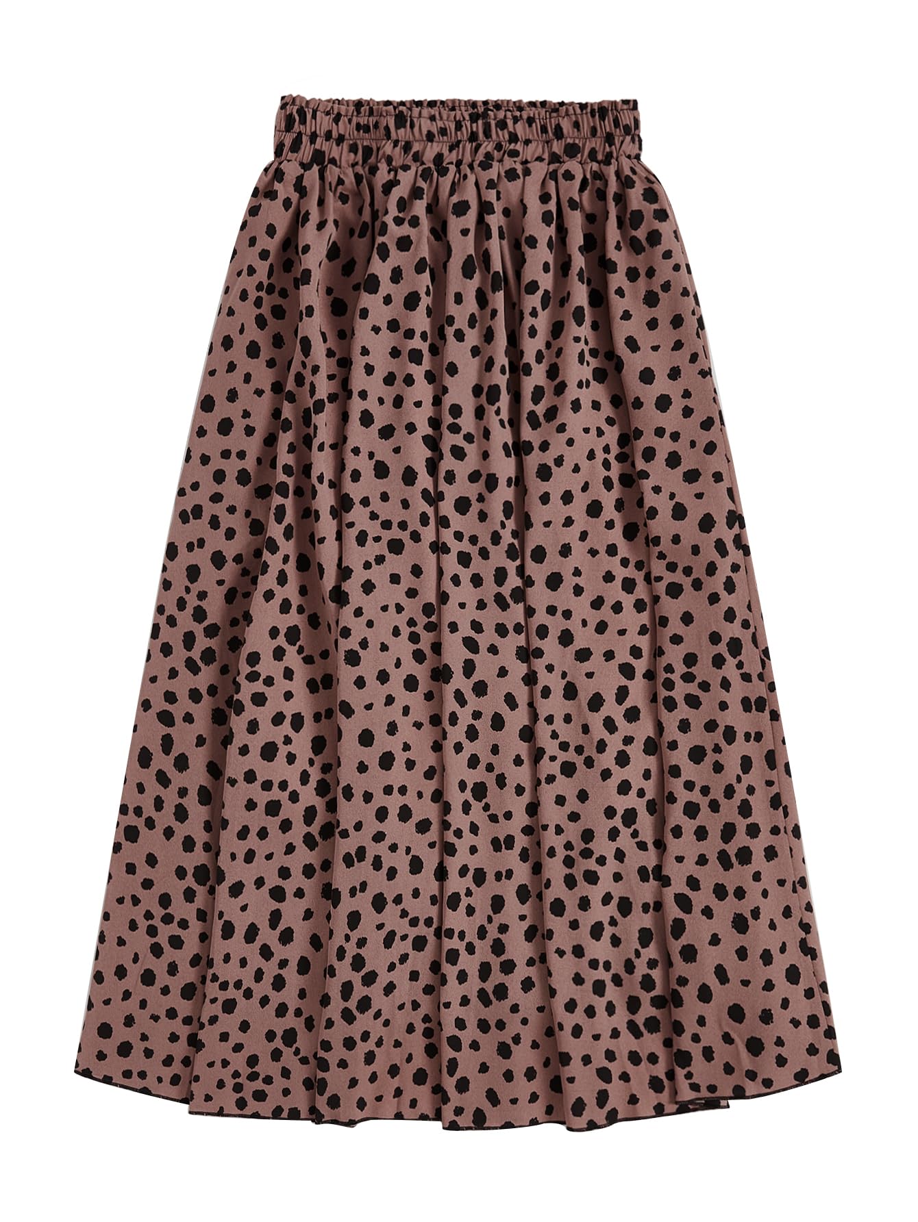 Milumia Women's Vintage Floral Print A-Line High Waist Flowy Midi Skirt - Retro Casual Skirt for Spring Summer, Perfect for Date Night, Office Wear & Vacation Outfits