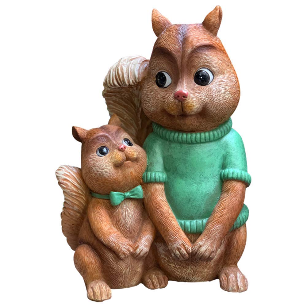 LIUSHI Resin Garden Statues - Rabbit & Squirrel Outdoor Decorations, Modern Home Patio Sculptures, Durable Animal Figurines for Lawn, Yard, and Garden Decor - Perfect for Outdoor Landscaping and Indoor Home Decoration