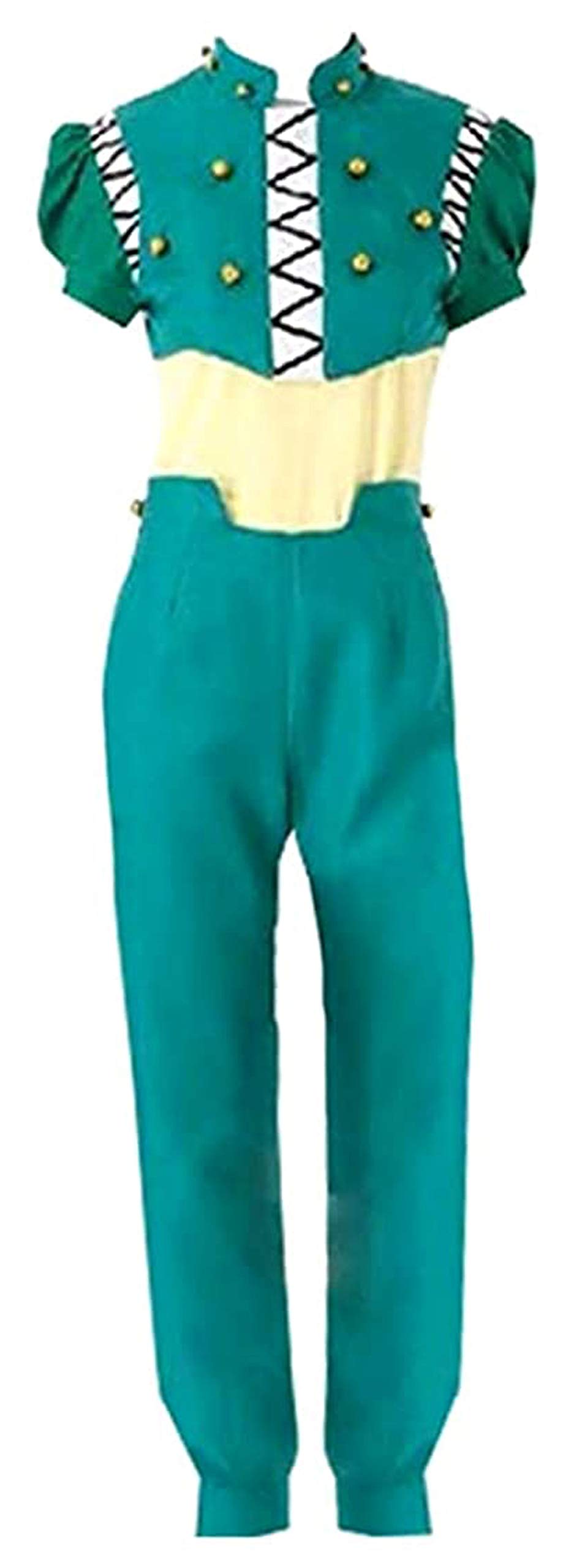 Hannahcos Illumi Zoldyck Green Uniform Halloween Cosplay Costume - Anime Hunter x Hunter Outfit for Halloween Party, Convention & Cosplay Events