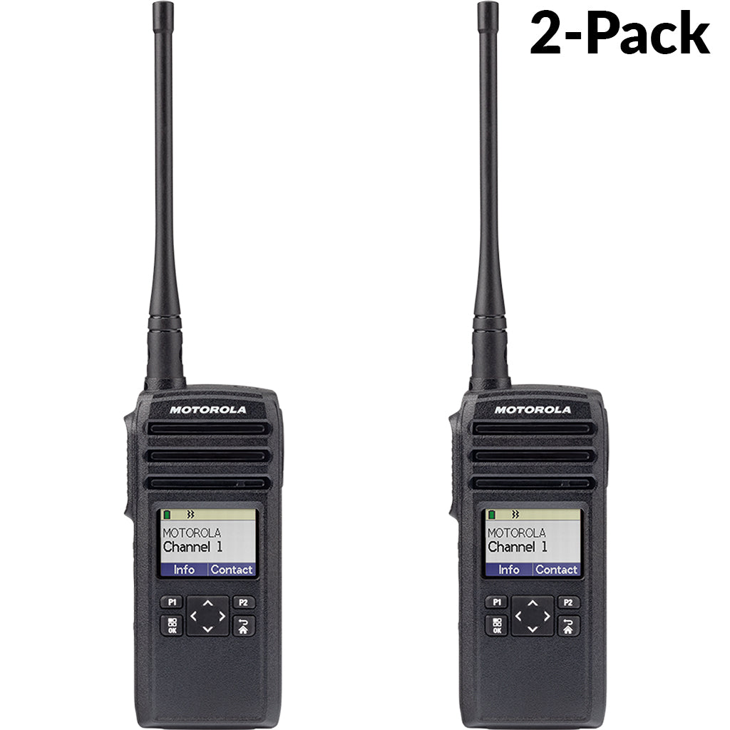 Motorola DTR700 Digital Two-Way Radio - Long Range Walkie Talkie for Business & Outdoor Adventures - Perfect for Construction, Security & Hiking
