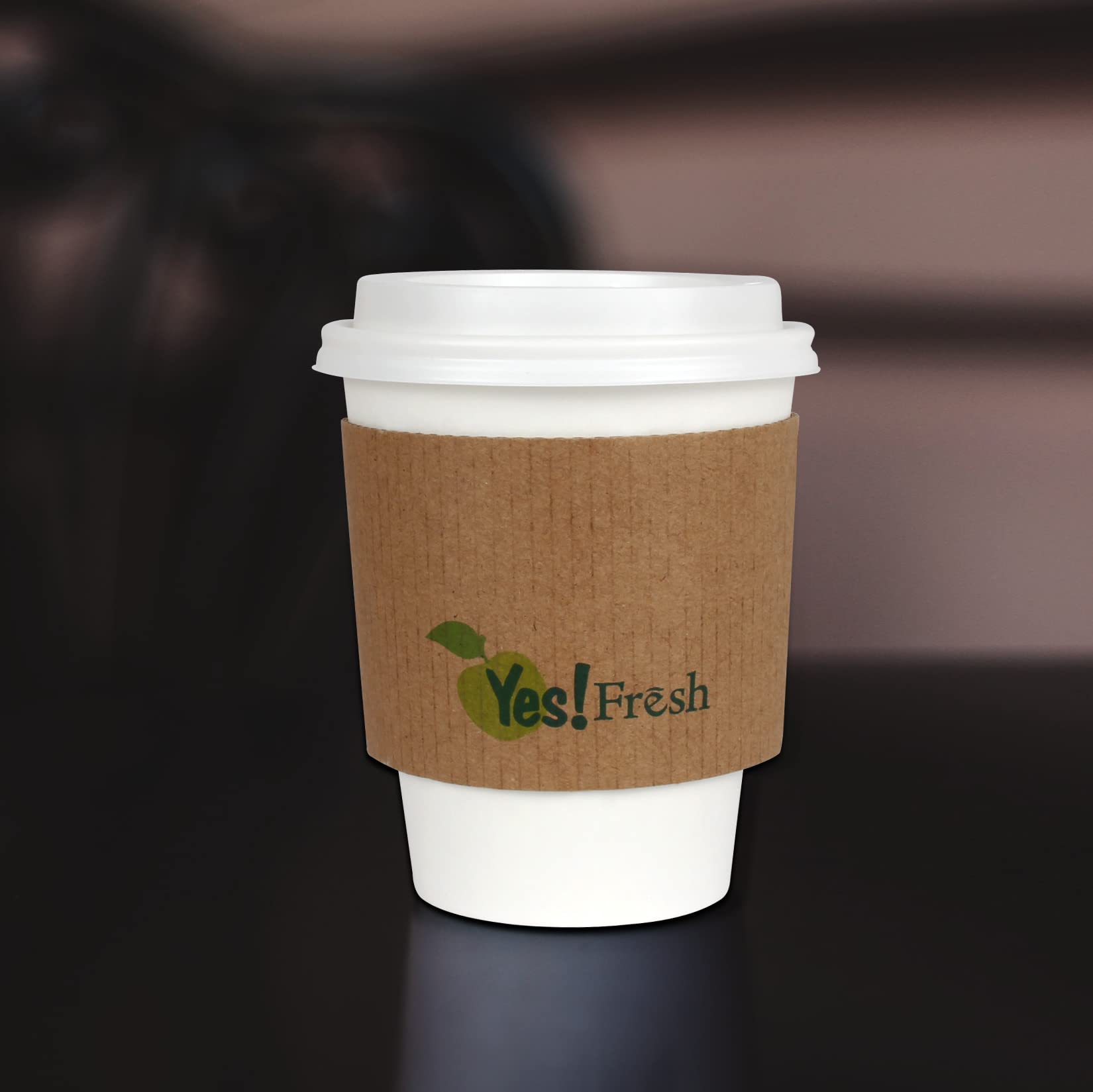 50 Pack 12oz Disposable White Paper Coffee Cups with Lids and Sleeves - Eco-Friendly To-Go Cups for Hot Chocolate, Tea, Coffee & Cold Beverages - Perfect for Cafes, Bistros, Offices & Home Use (50 Count)