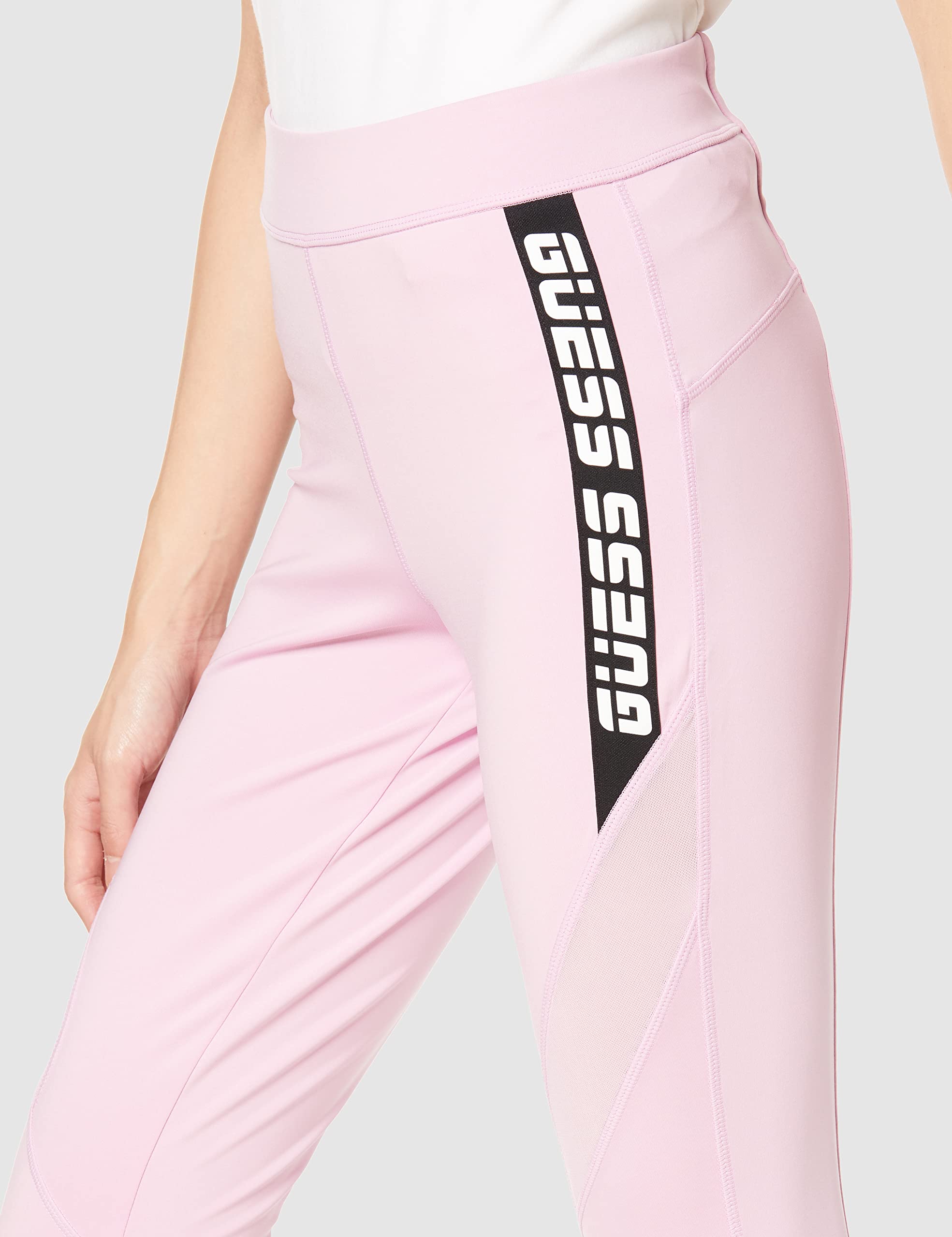 GUESS Factory Eco-Friendly Active Mesh Leggings for Women - High-Waisted Yoga Pants with Breathable Fabric for Workout, Running & Lounge Wear