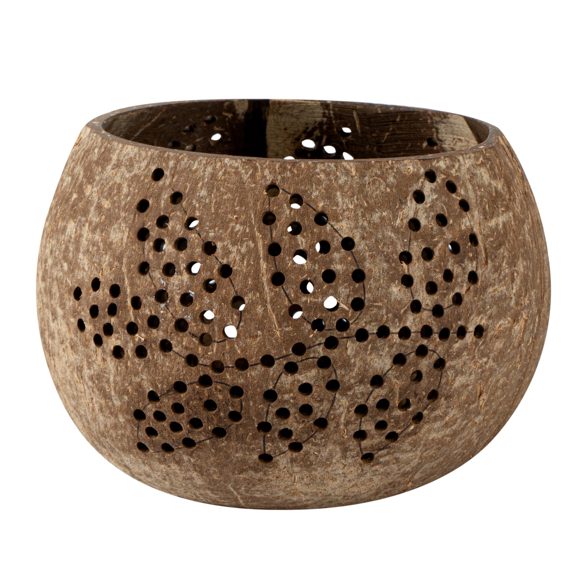 Handcrafted Coconut Shell Candle Holders - 4
