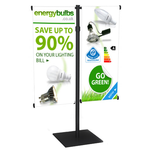 Adjustable Countertop Banner Stand - Dual 18
