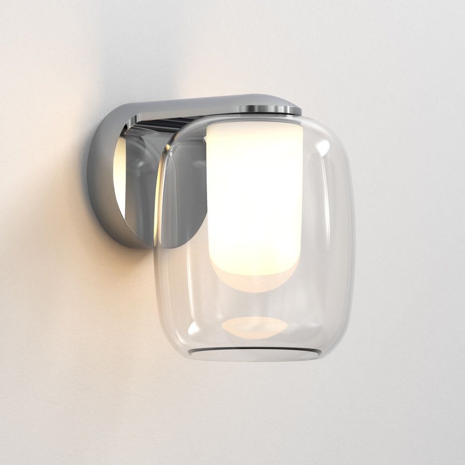 Aquina IP44 Waterproof Bathroom Wall Light - Matte Black & Polished Chrome Finish for Modern Home Decor, Perfect for Vanity, Shower, and Powder Room Lighting