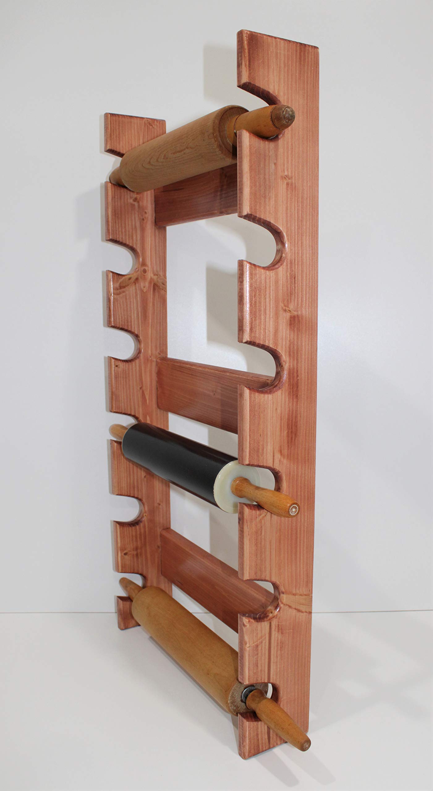 6-Slot Rolling Pin Rack - Sturdy Rolling Pin Holder & Organizer for Kitchen Storage - Perfect for Baking, Cooking, and Dough Preparation