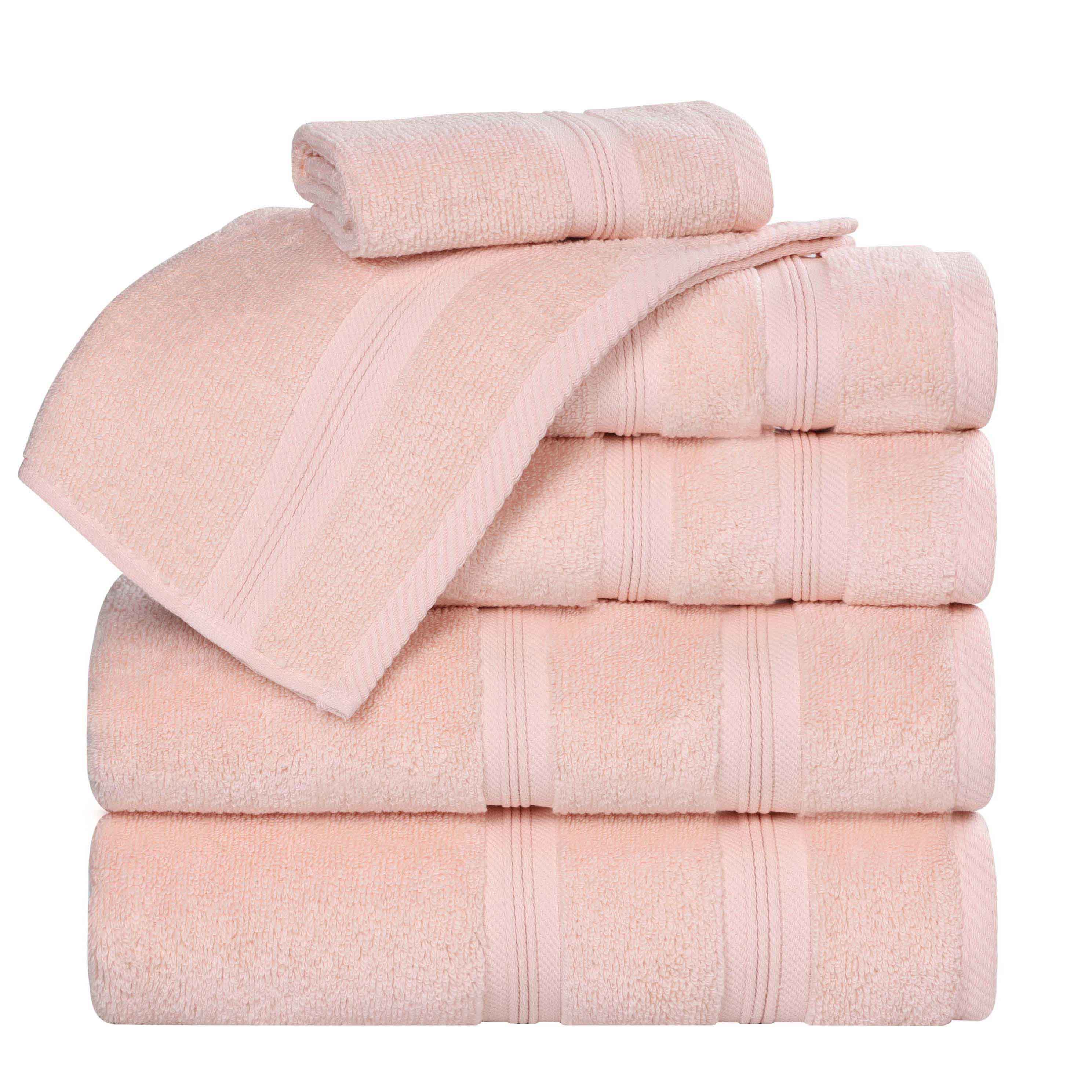 Premium 6-Piece Smart Dry Zero Twist Cotton Towel Set - Ultra Soft, Absorbent & Quick-Drying Bath Towels for Spa, Gym & Luxury Home Use