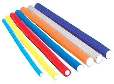Long Super Rollers - Orange Hair Rollers for Curly & Wavy Hairstyles | Perfect for Salon, Home Styling & DIY Hair Care