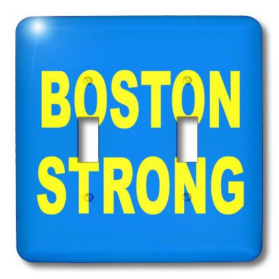 3D Rose EvaDane Boston Strong Double Toggle Switch - Inspirational Quote Wall Decor for Home, Office & Gifts - Motivational Switch Plate Cover for Bedroom, Living Room & Workspace