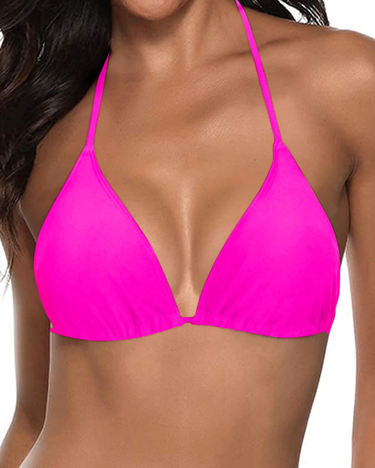 Sexy Women's Triangle Bikini Top - Adjustable String Halter Swimsuit for Beach, Pool & Summer Vacations