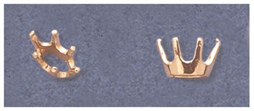Solid Sterling Silver or 14kt Gold Marquise Cut Jewelry - 6x3mm & 10x5mm Six Prong Settings for Rings, Earrings & Pendants | DIY Custom Jewelry Making (144/146) - Perfect for Weddings, Anniversaries & Gift Giving