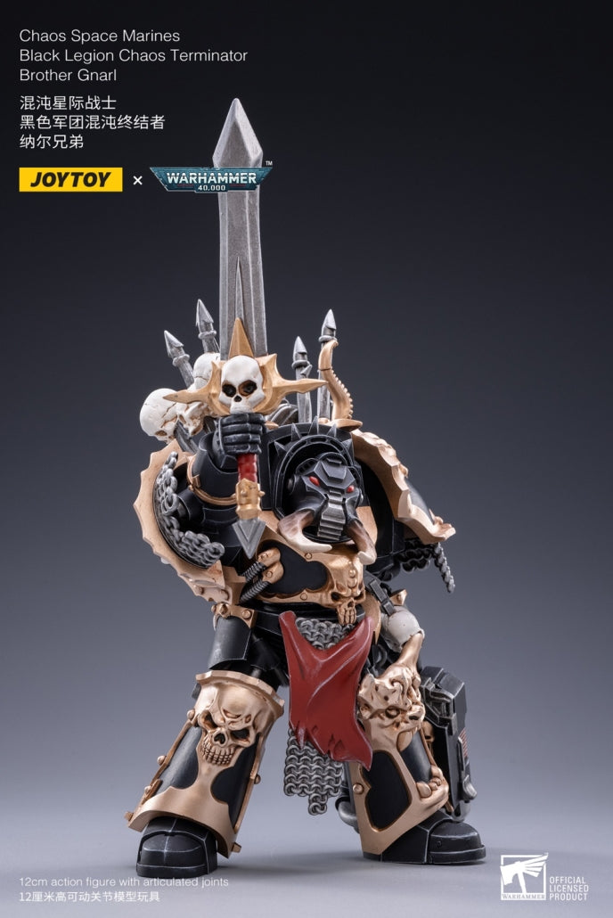 1/18 JOYTOY Warhammer 40K Chaos Space Marines Black Legion Action Figure - Highly Detailed Collectible Model for Warhammer Fans | Perfect for Display, Gaming & Cosplay Scenes