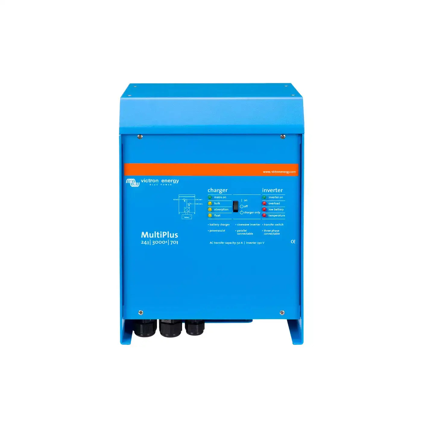 Victron MultiPlus 24V 3000VA 70A Inverter Charger | 120V VE.Bus | Open Box HQ2110PXZ2S | Perfect for RVs, Boats & Off-Grid Solar Systems