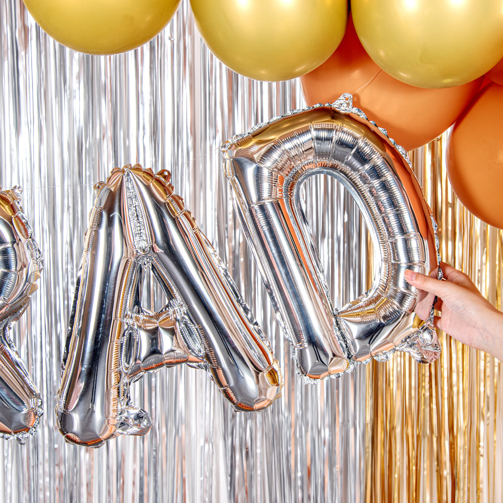 Balloonify Silver Mylar Letter D Balloon - 16 Inch Large Foil Alphabet Balloon for Birthday Party Decorations, Baby Showers & Graduation Celebrations (1 Count Box)