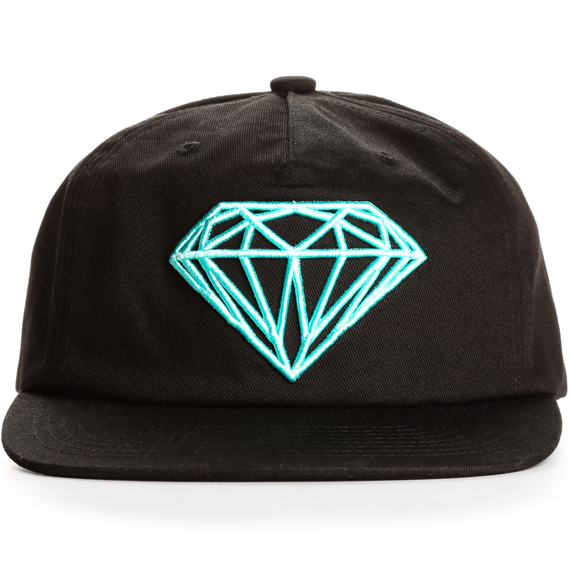 Diamond Brilliant Deconstructed Snapback Hat - Black | Trendy Unisex Baseball Cap for Streetwear & Casual Outfits