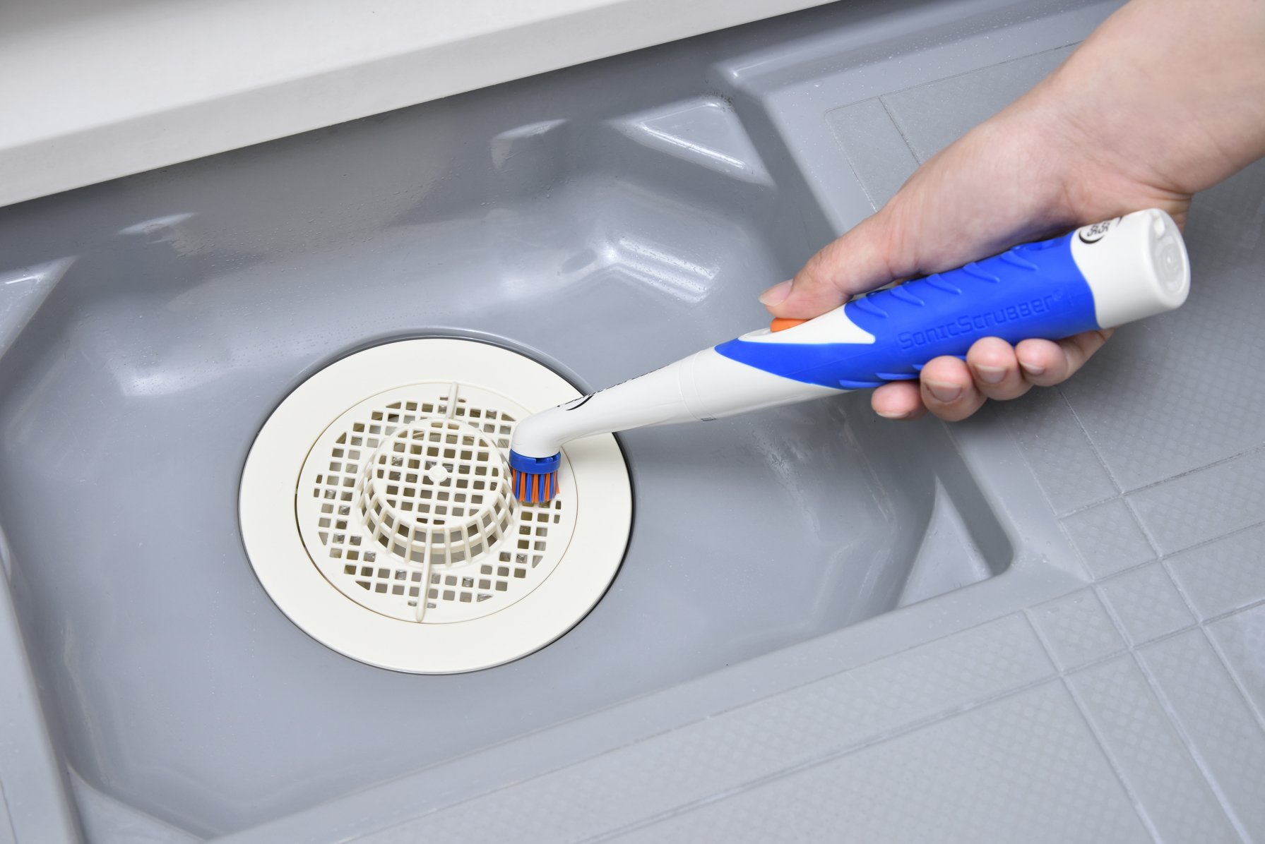 Electric Sonic Scrubber - Powerful Bathroom Cleaning Tool for Tiles, Grout & Showers | Rechargeable Deep Cleaning Brush for Kitchen, Sinks & Household Surfaces