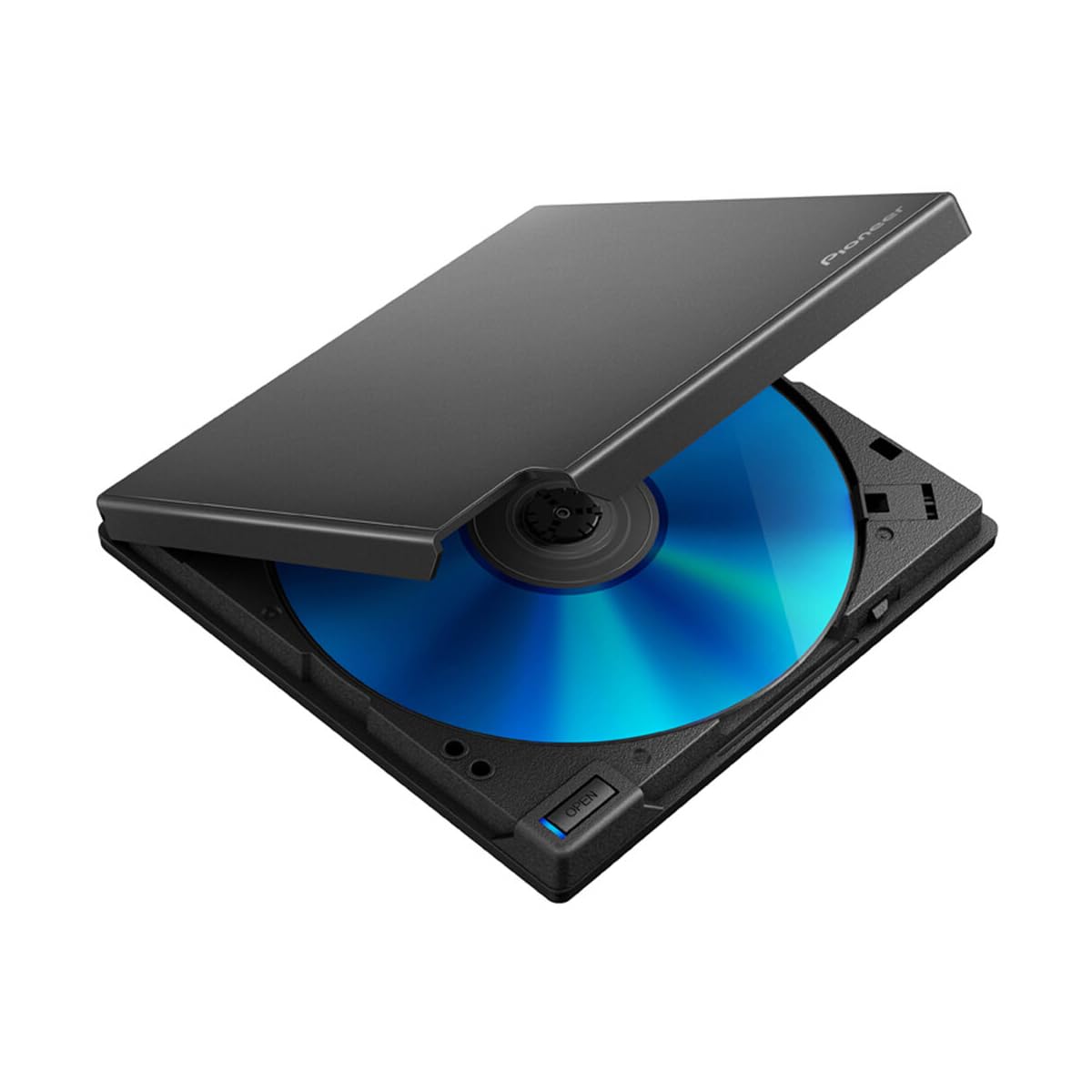 Pioneer BDR-XD08 USB 3.2 Gen1 Slim External Blu-Ray Burner - Portable BD/DVD/CD Writer Drive for Laptop & PC, Misty Black - Perfect for Home Theater, Media Backup & Entertainment
