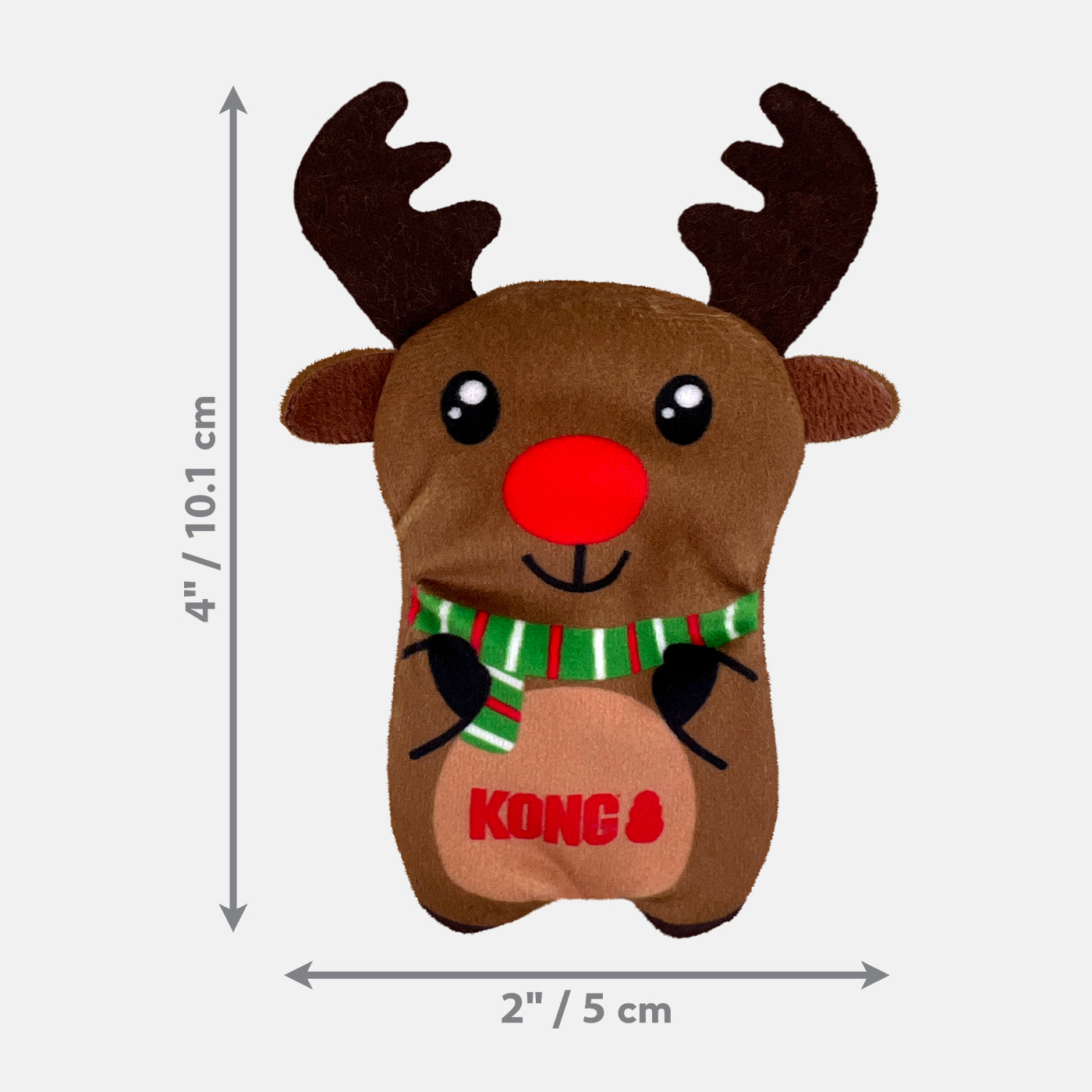 KONG Holiday Refillables Reindeer Dog Toy - Durable Chew Toy for Small & Medium Dogs - Perfect for Christmas Stocking Stuffers & Holiday Pet Gifts