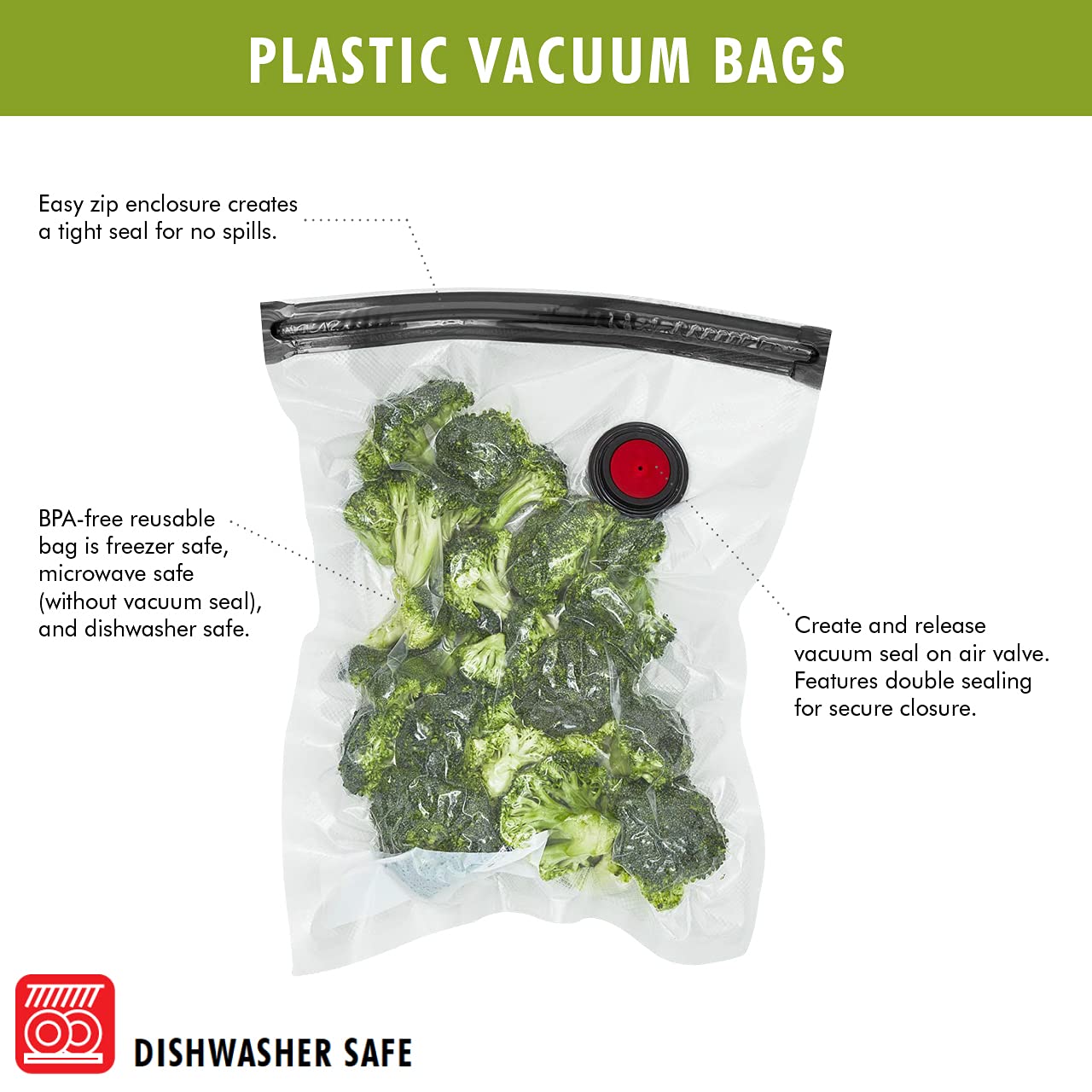 ZWILLING Fresh & Save 4-Piece Vacuum Sealer Starter Set with Reusable Sous Vide Bags | Airtight Food Storage for Meal Prep, Leftovers & Sous Vide Cooking | Perfect for Home Kitchens & Food Preservation