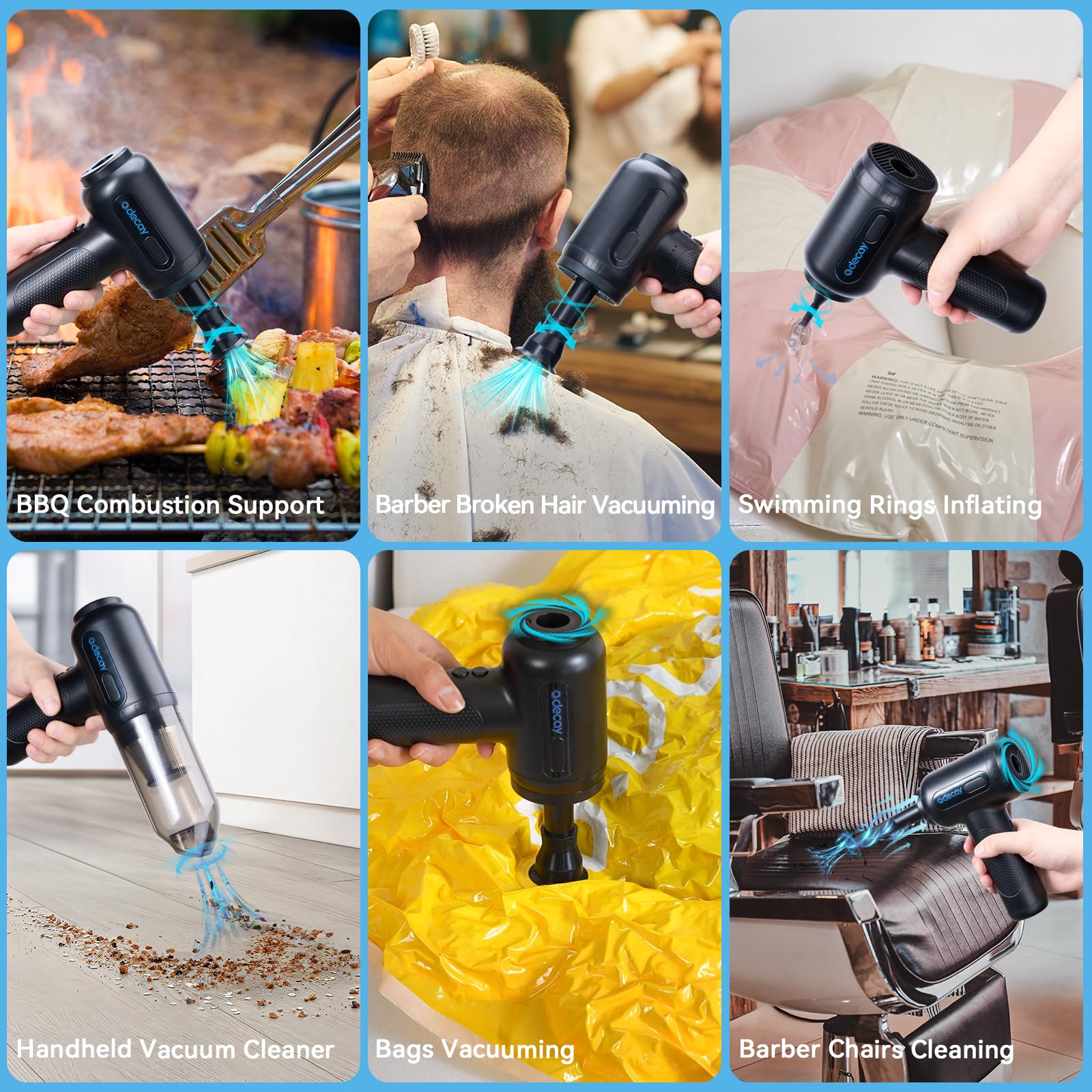 PRO Compressed Air Duster - Electric Keyboard Cleaner & Cordless Air Blower for PC, Laptop, Electronics | Brushless Motor | Perfect for Computer Maintenance, Car Detailing & Home Office Cleaning