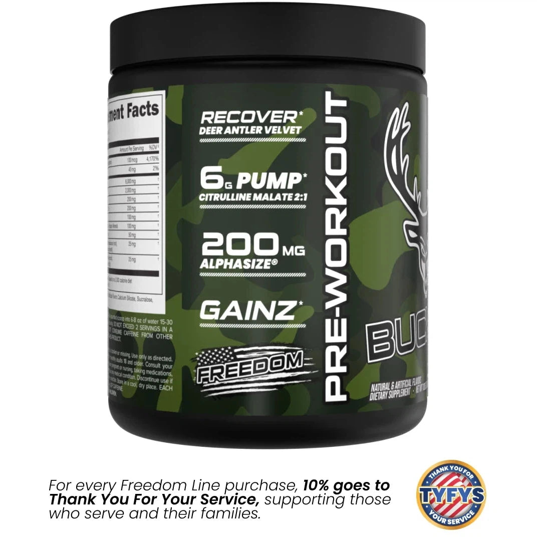 Bucked Up Pre Workout Supplement - Energy & Focus Booster for Gym, Running & Fitness Training | Best for Athletes & Bodybuilders