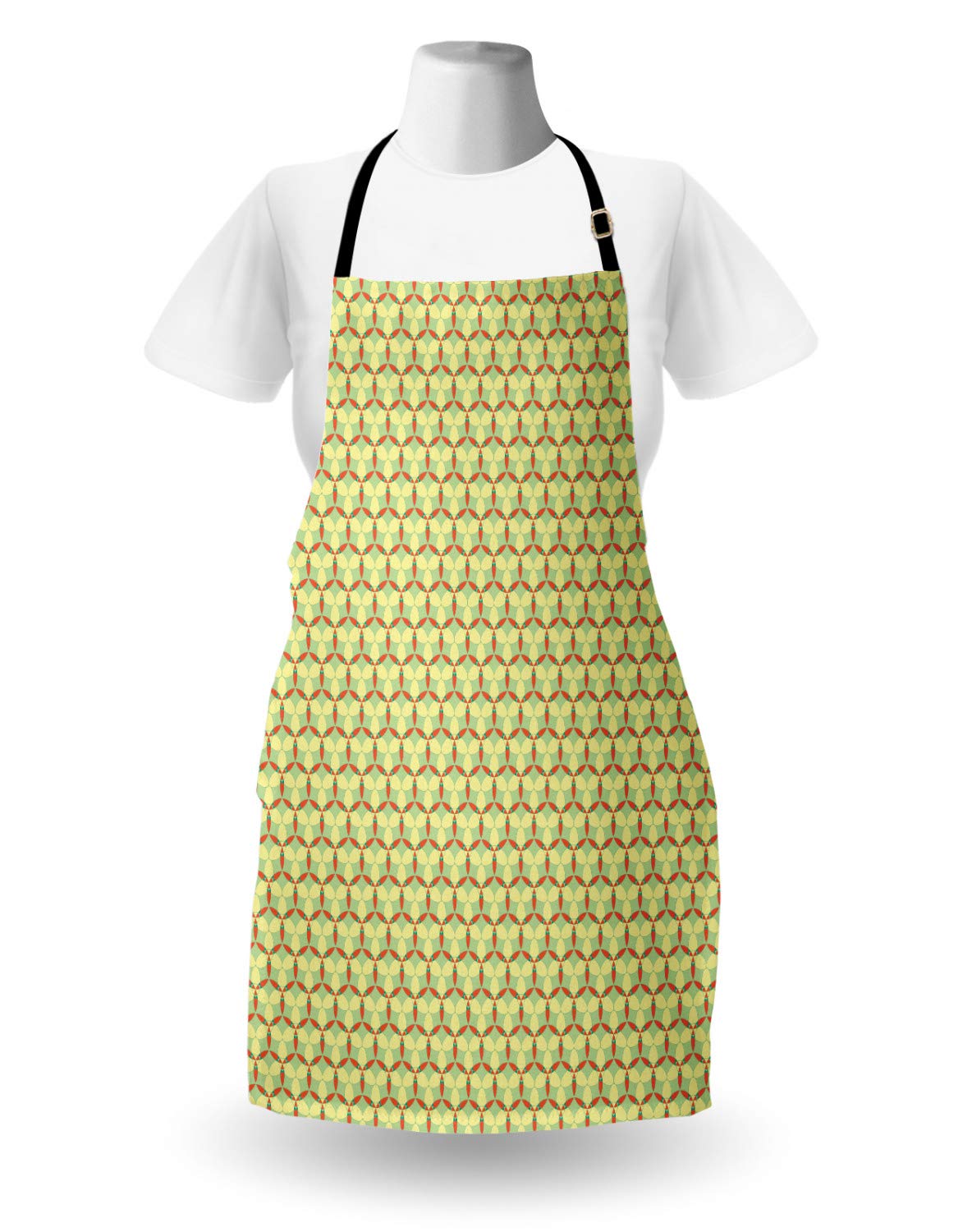 Ambesonne Abstract Apron - Geometric Kitchen Bib for Cooking & Gardening