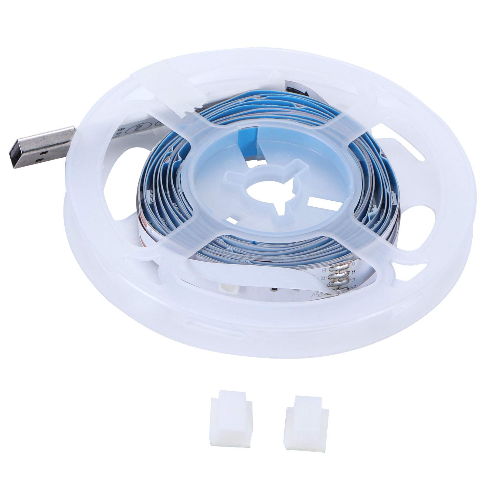 Walfront 6.56ft RGB USB LED Strip Lights - 36 LEDs Color Changing Flexible Light Strip with Remote Control for TV Backlight, Room Decor, Gaming Setup & Party Lighting