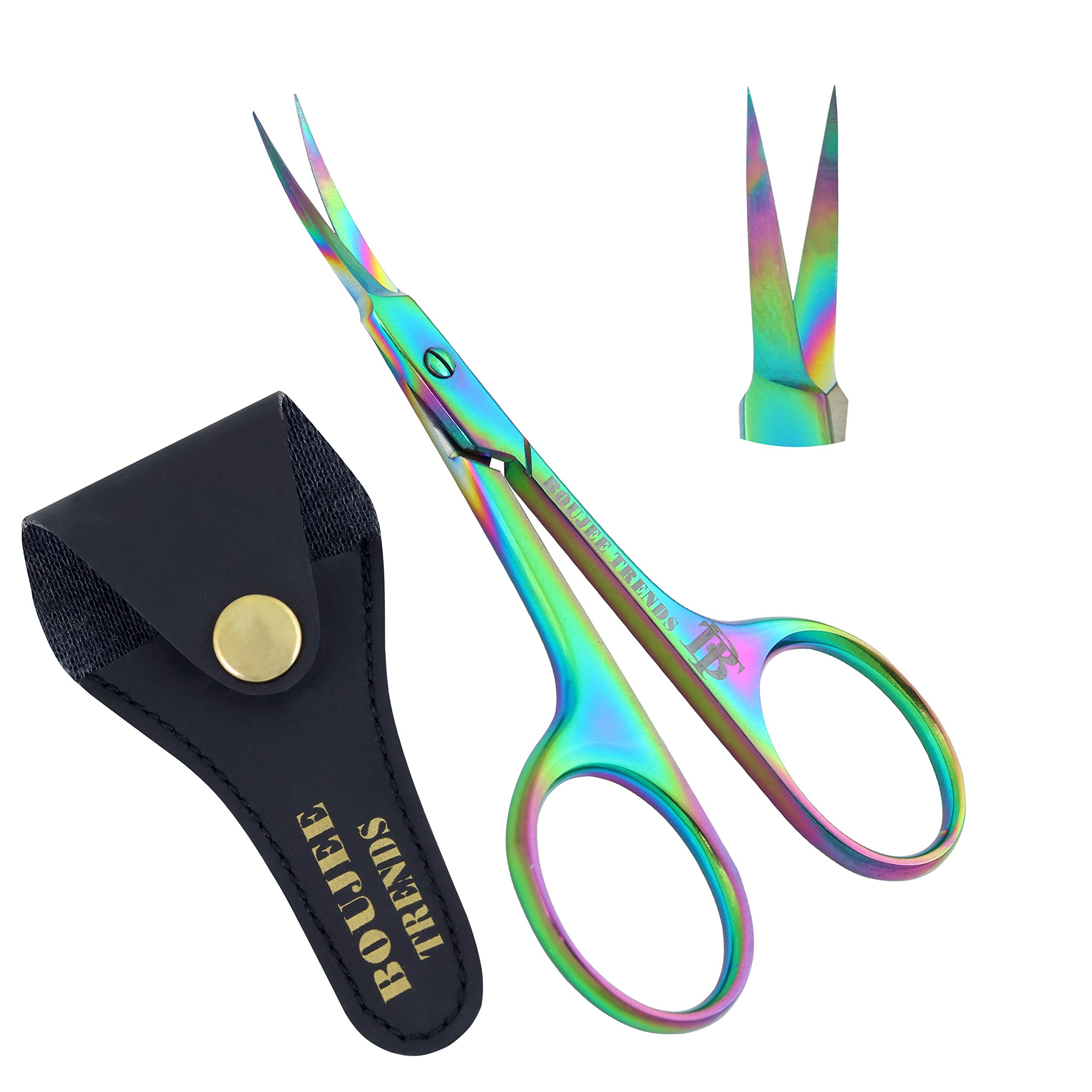 Premium Multi-Purpose Manicure Scissors - Cuticle, Eyebrow, Eyelash & Mustache Trimming Scissors - Professional Grooming Tool for Salon & Home Use