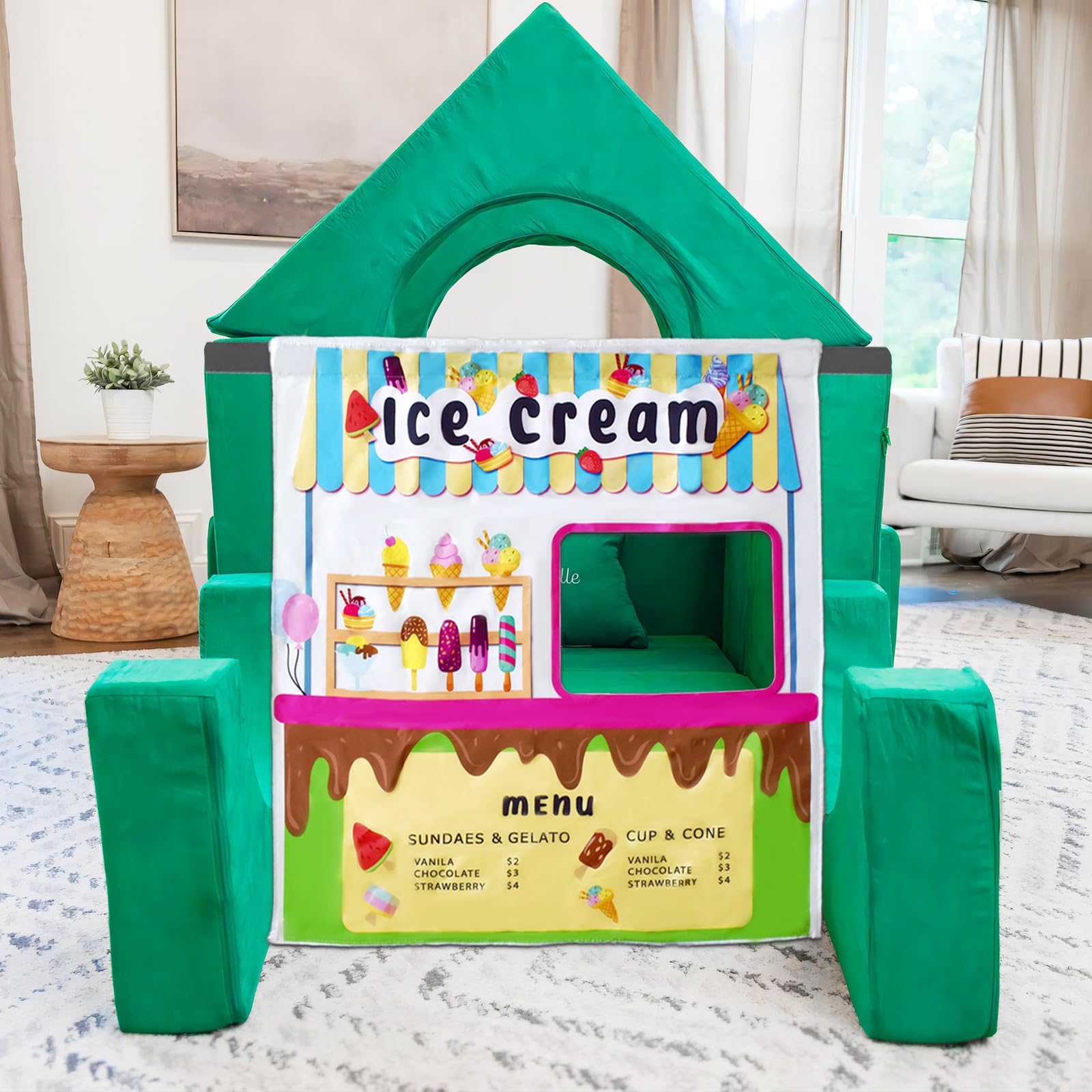 Kids Play Panel for Toddler Foam Sofa - Soft Modular Play Couch Accessory for Indoor Playrooms & Daycare Centers - Perfect for Building Forts, Reading Nooks & Creative Play (Play Couch Not Included)
