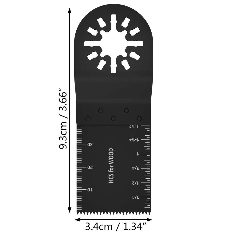 10-Piece Oscillating Multi-Tool Saw Blades Kit - Universal Fit for Fein, Bosch, Einhell & More - Durable 18/10 Steel Blades - Perfect for Wood Cutting, Drywall, PVC & DIY Home Renovation Projects