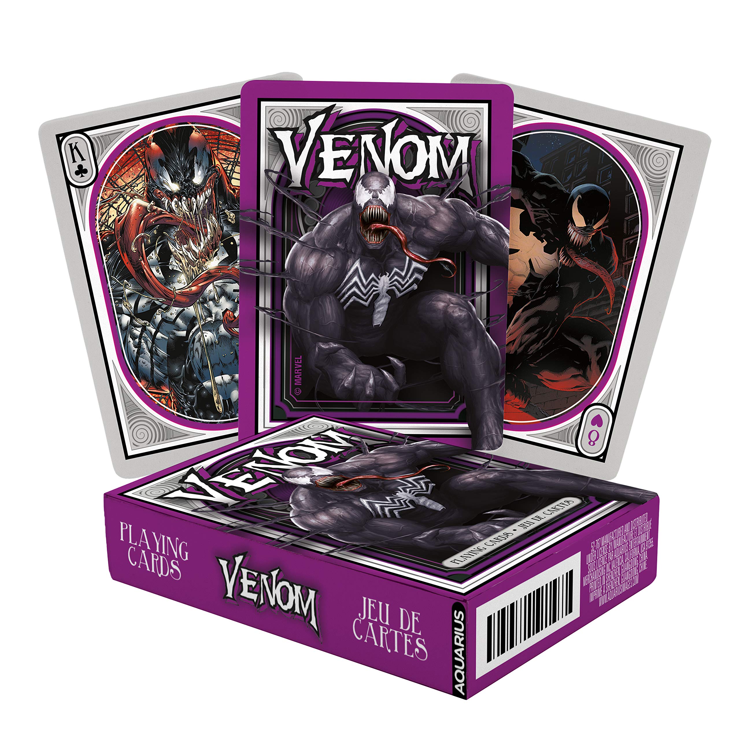 Marvel Venom Playing Cards - Official Licensed Venom Themed Poker Deck for Card Games & Collectibles | Perfect for Poker Nights, Magic Tricks & Marvel Fan Gifts