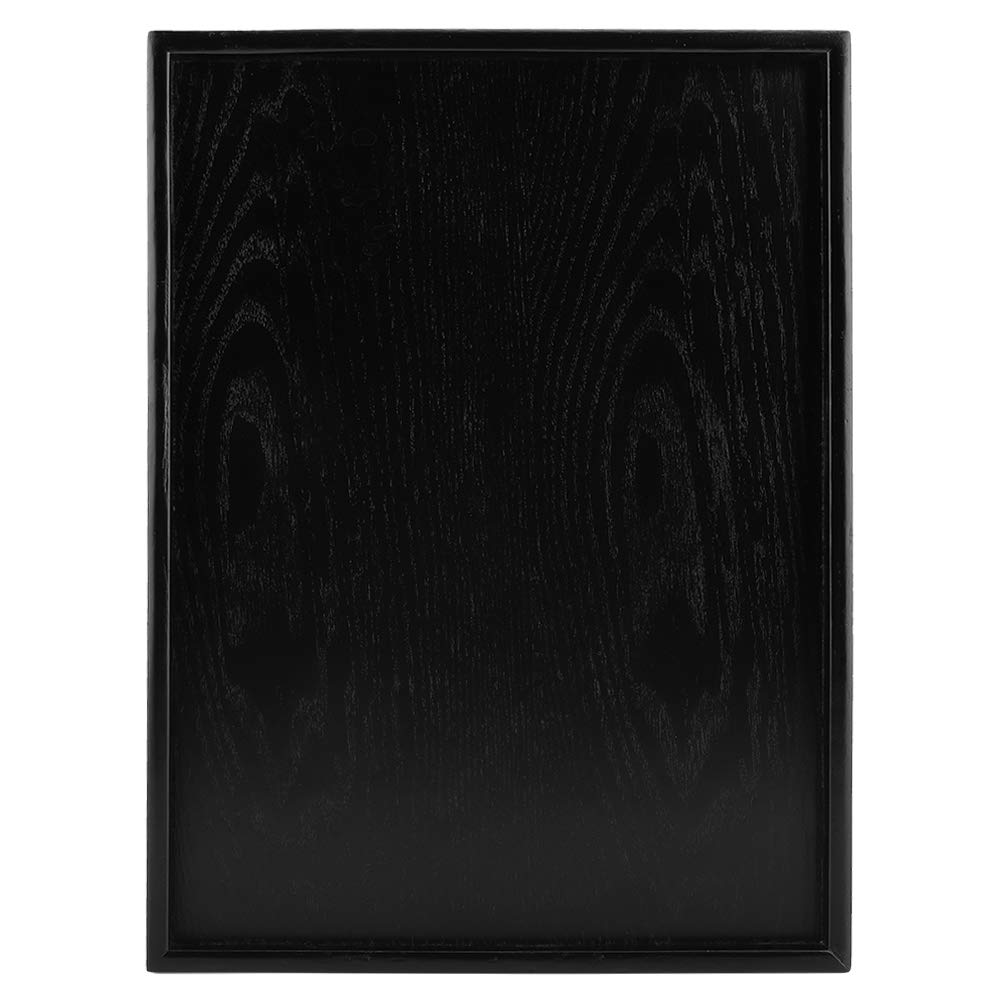 Premium Solid Wood Rectangle Tea Tray - Elegant Serving Tray for Coffee, Tea, Snacks & Meals | Perfect for Breakfast, Brunch, Restaurants & Home Use | Durable Wooden Food Serving Plate (02)