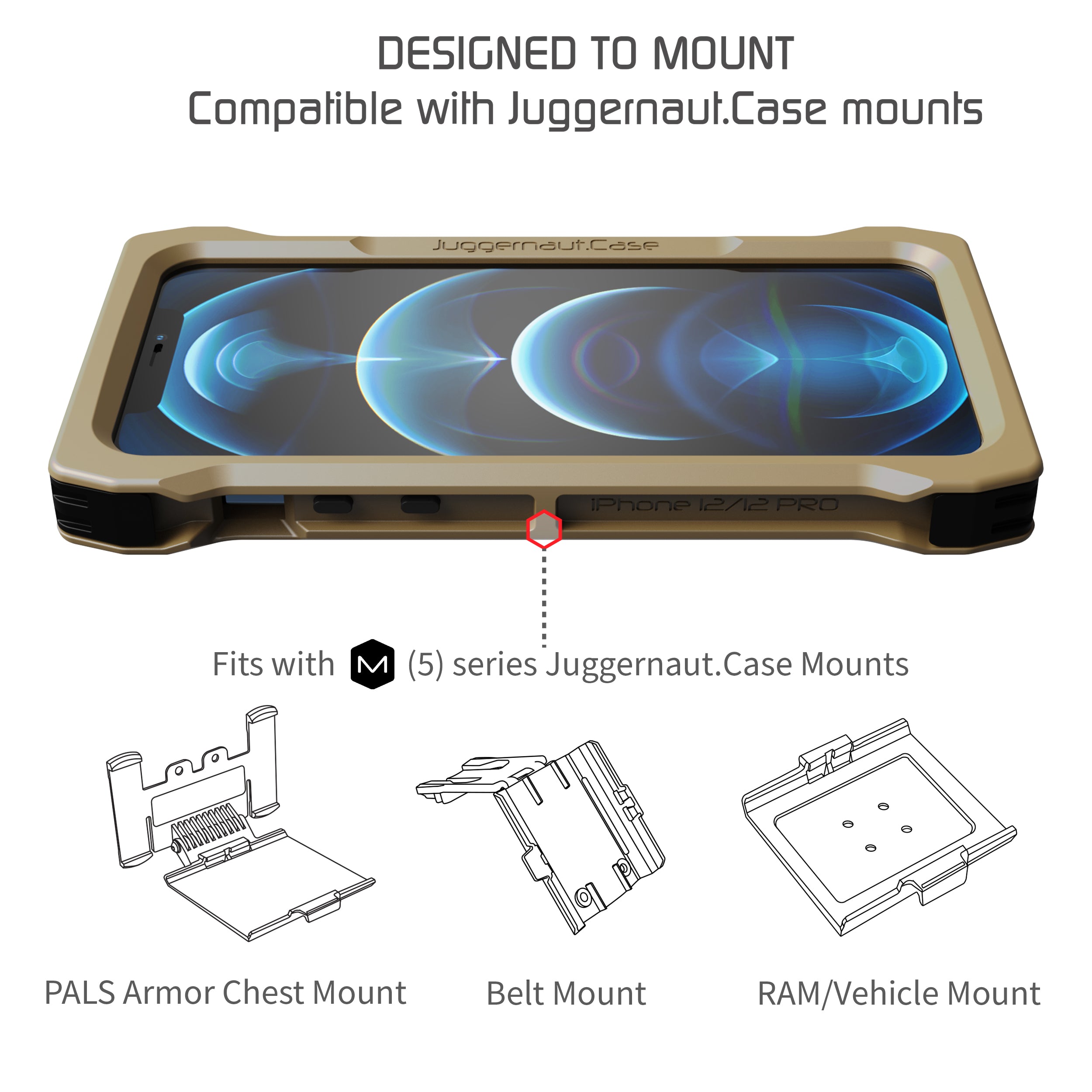 Premium IMPCT Shockproof iPhone 12 & 12 Pro Case - Durable Protection Made in USA | Perfect for Outdoor Activities, Travel & Daily Use