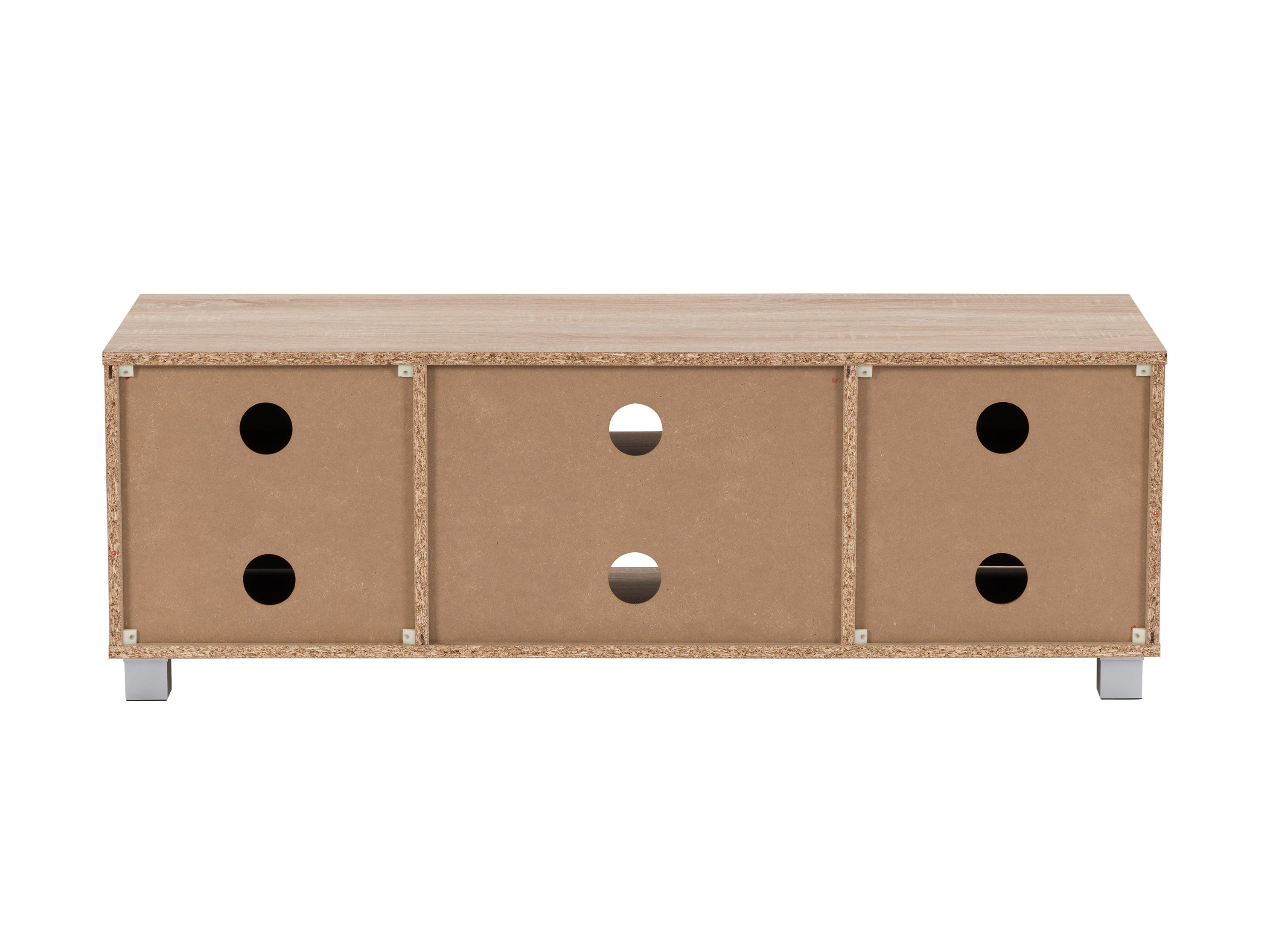 Modern Brown and White TV Stand for 55 Inch TVs - Sturdy Wooden Entertainment Center with Storage Shelves - Perfect for Living Room, Bedroom, and Home Theater Setup