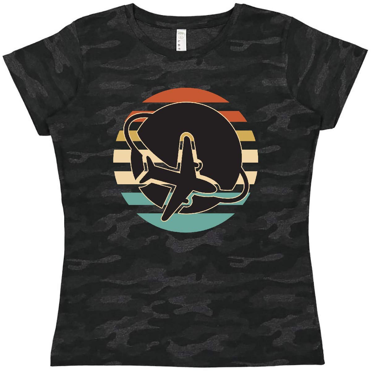Vintage Airplane Travel T-Shirt for Women - Retro Aviation Graphic Tee - Perfect for Travel Enthusiasts & Flight Crew Gifts