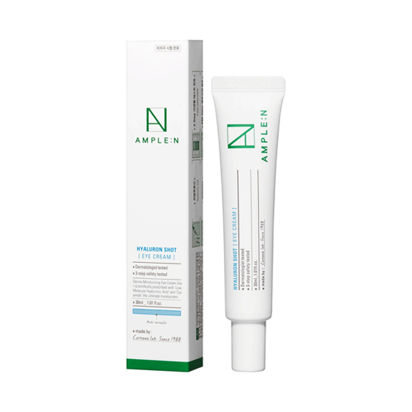 AMPLE:N Hyaluron Shot Light Gel Cream 30ml - Hydrating Moisturizer with Hyaluronic Acid for Dry & Sensitive Skin | Day & Night Face Cream for Women & Men | Perfect for Daily Skincare Routine & Travel