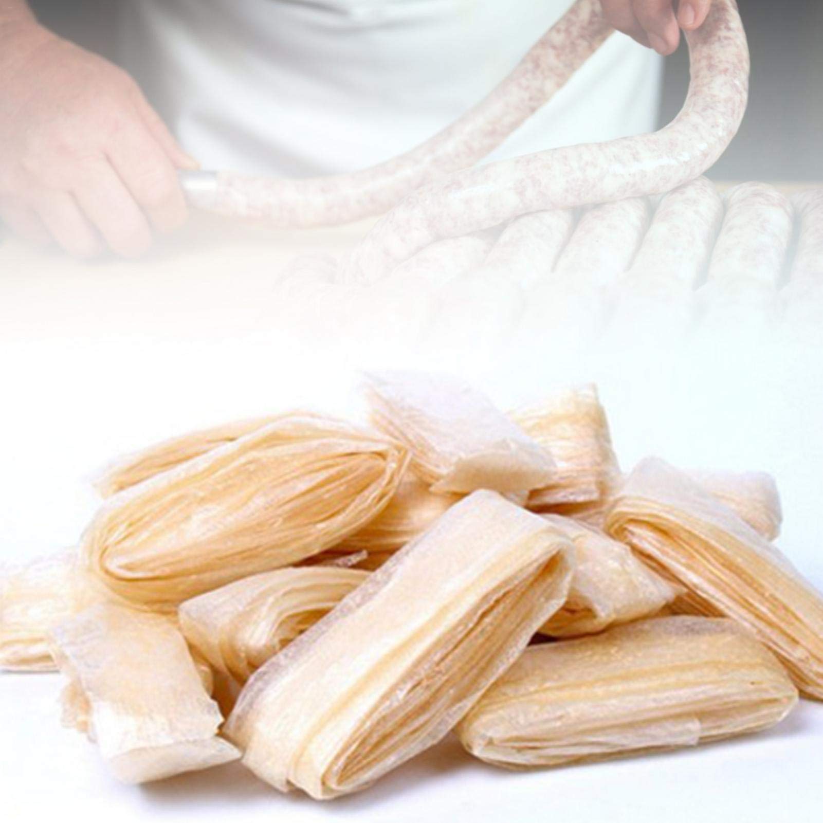 Premium Edible Sausage Casings for Homemade Sausage & Ham - Natural Drying Sausage Skins - Perfect for Kitchen, BBQ, Charcuterie & Food Preservation