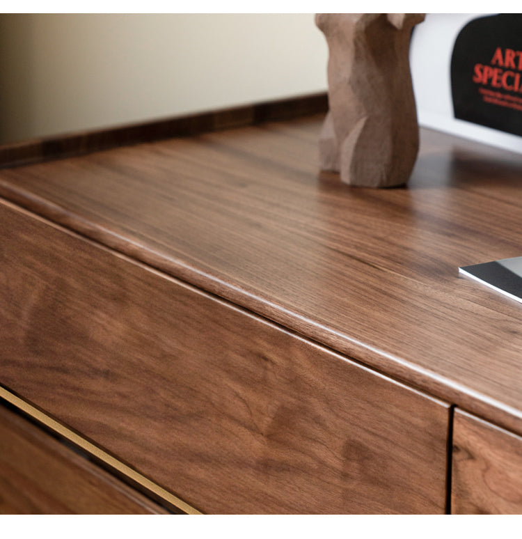 Premium Black Walnut Solid Wood Cabinet - Handcrafted Storage Organizer for Kitchen, Bathroom & Living Room | Rustic Home Decor & Space Saving Solution