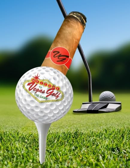 Premium Golf Ball Cigar Holder - Durable Stogie Stand for Golfers | Perfect for Golf Courses, Backyard BBQs & Outdoor Relaxation