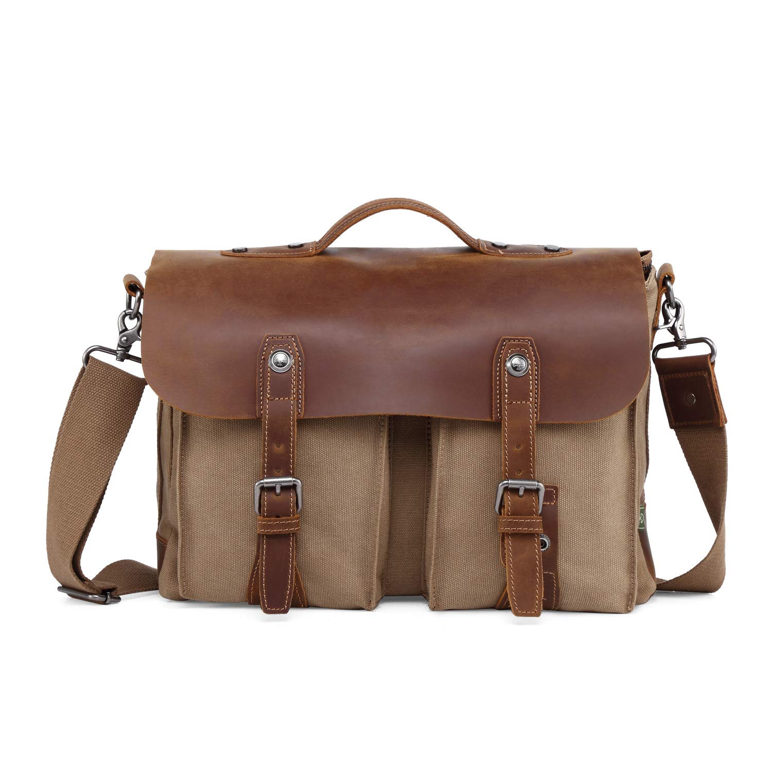 TSD Brand Hudson Canvas Messenger Bag - Durable & Stylish Crossbody Bag for Men & Women - Perfect for Work, Travel & Everyday Use