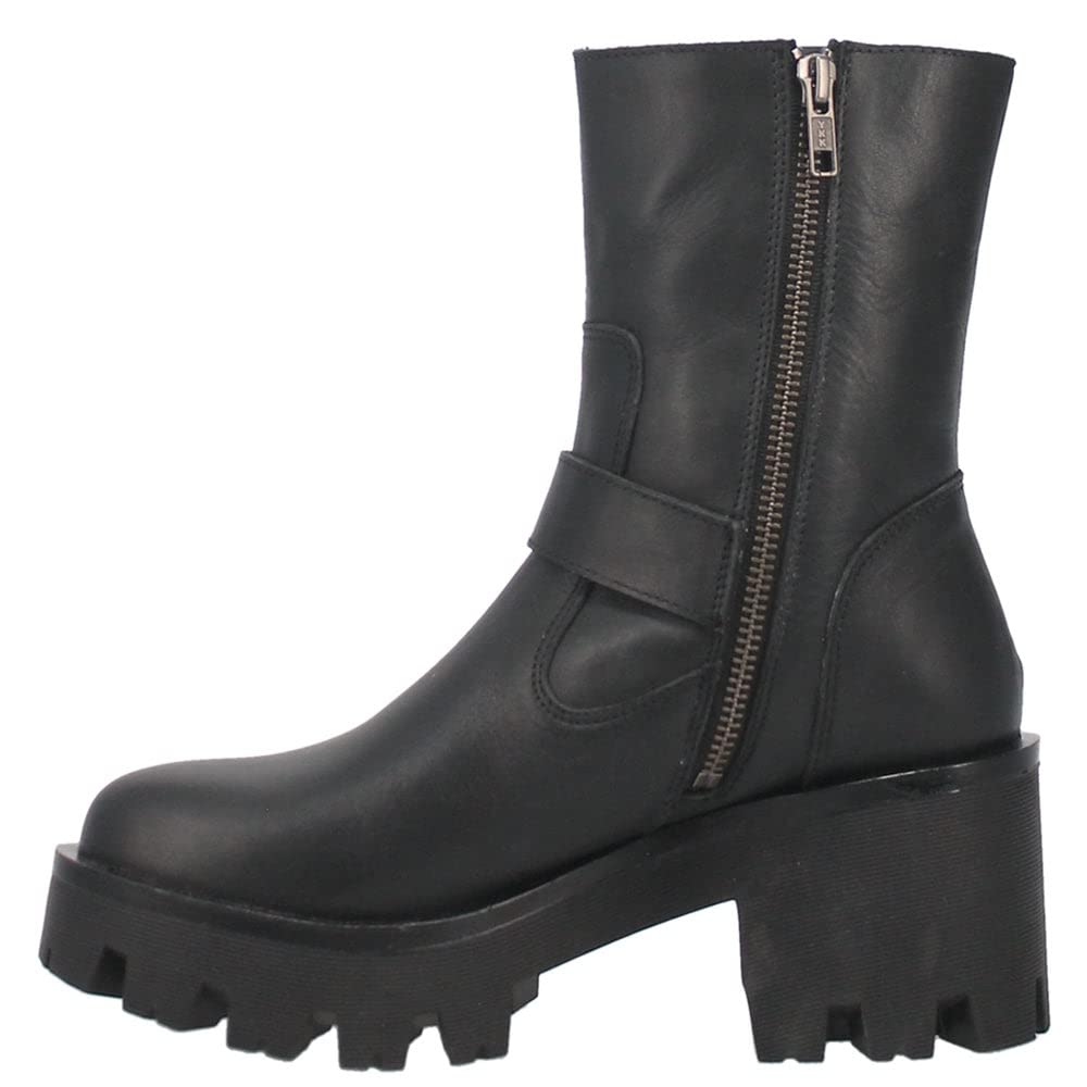 Dingo Women's Ankle Boots with Zipper - 3 Inch High Heel Chunky Block Heel Booties for Women | Black Casual & Dressy Boots for Office, Party & Night Out