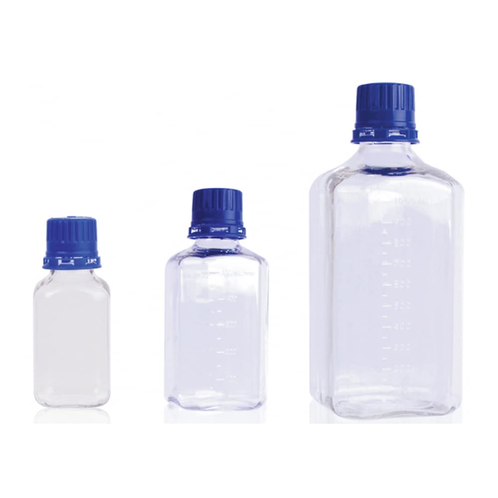 Wheaton 250ml Square PETG Media Bottle with Tamper-Evident Cap - Pack of 24 | Laboratory-Grade Storage for Chemicals, Pharmaceuticals & Scientific Samples | Ideal for Research Labs, Medical Facilities & Industrial Use