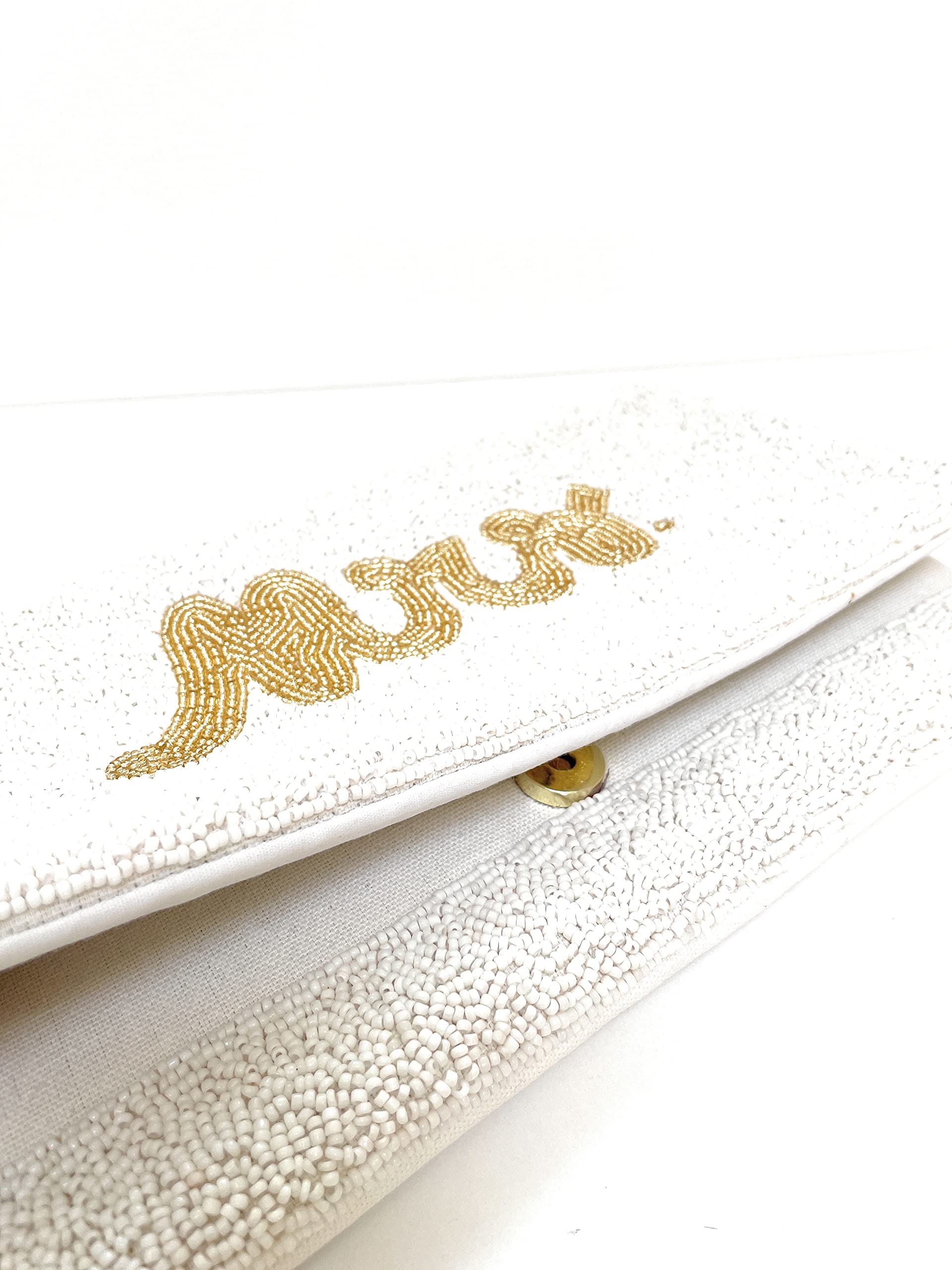 Elegant Beaded Bride Clutch Purse - Perfect Wedding Gift for Bride, Bridal Shower, Engagement & Mrs Bride - Seed Beads Handbag for Bride to Be, Ideal for Wedding, Reception & Honeymoon