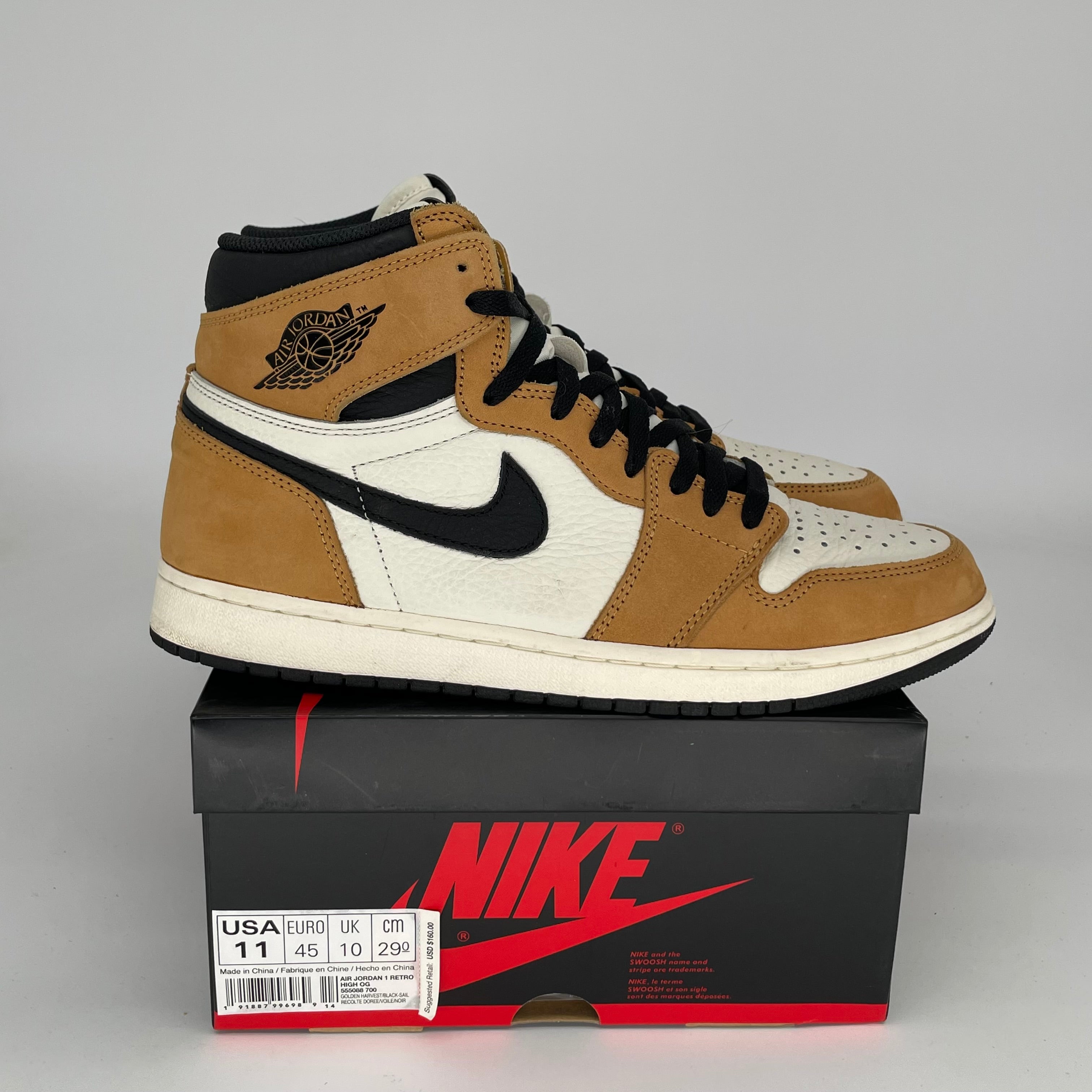 Air Jordan 1 Rookie of the Year Men's Basketball Shoes Size 11 - Retro High OG Style 555088-700 for Sneaker Collectors & Streetwear Fashion (Gym, Casual Wear, Basketball Games)