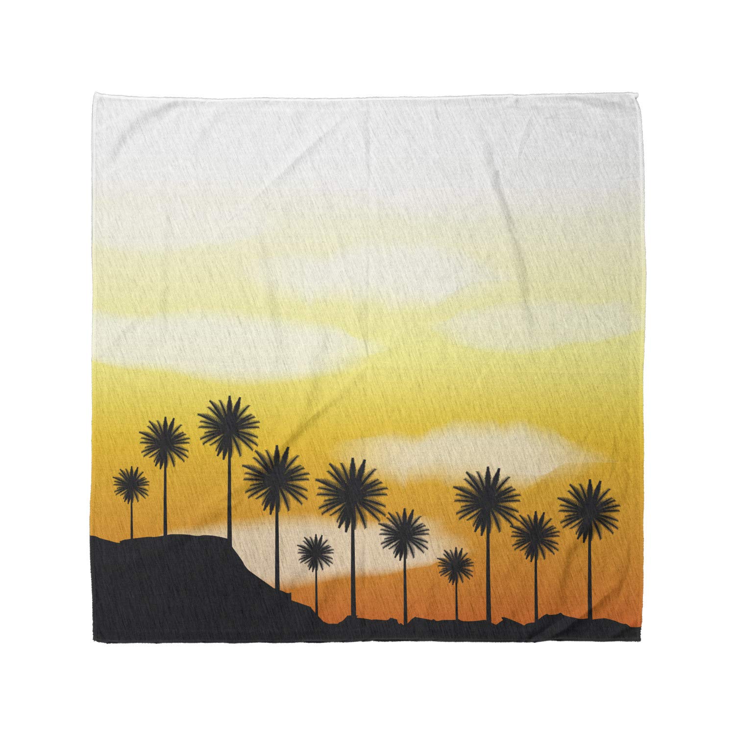 Ambesonne Tropical Bandana - Exotic Palm Tree Print Unisex Head & Neck Scarf for Men & Women - Perfect for Beach, Hiking, Music Festivals & Outdoor Adventures