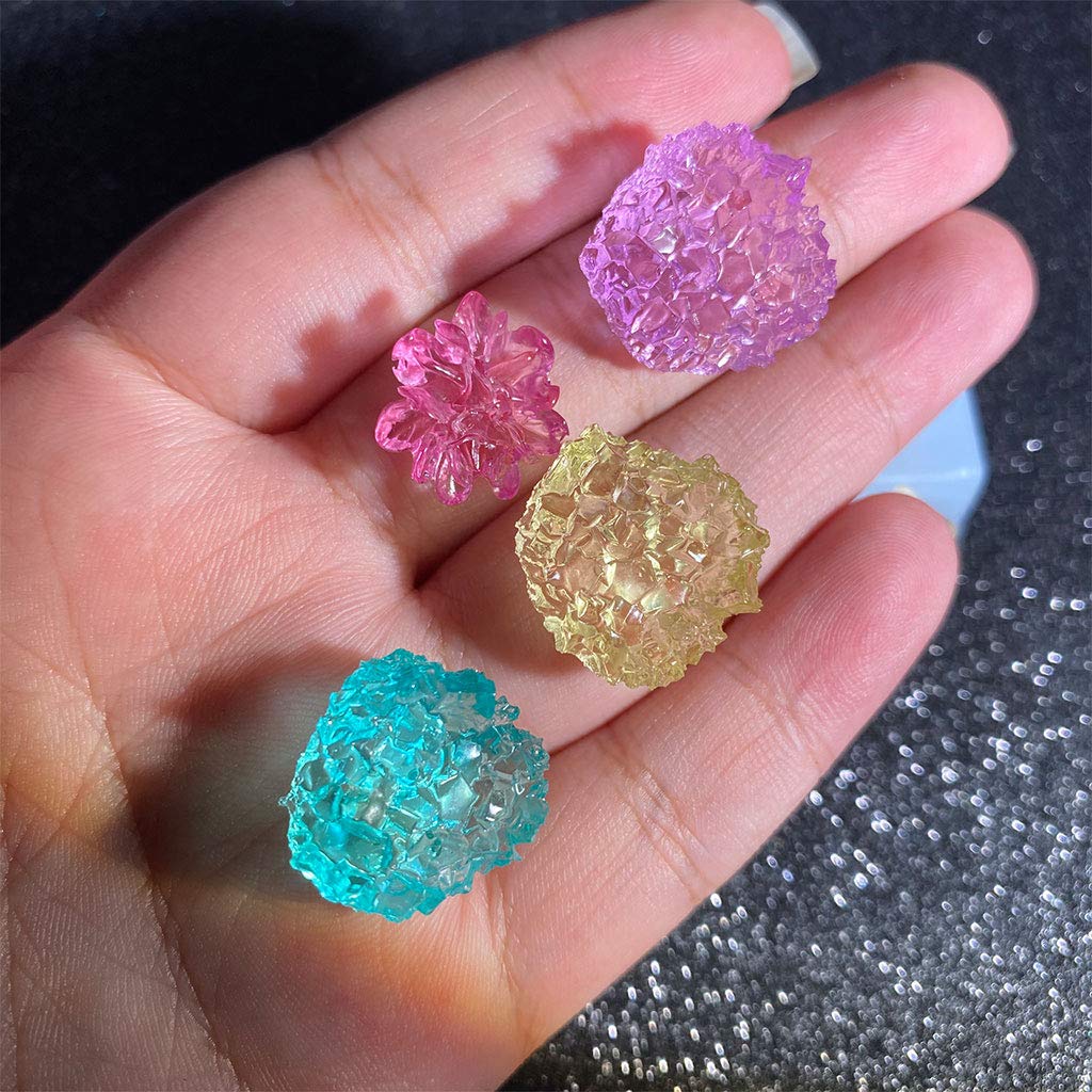 Epoxy Resin Crystal Cluster Silicone Molds for Jewelry Making - Quartz Rock & Druzy Gem Casting Molds - DIY Craft Supplies for Home Decor, Gifts, and Crystal Healing Accessories