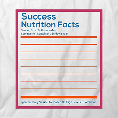 Success Nutrition Facts T-Shirt | Funny Printed Graphic Tee for Men & Women | Perfect for Gym, Workout & Casual Wear