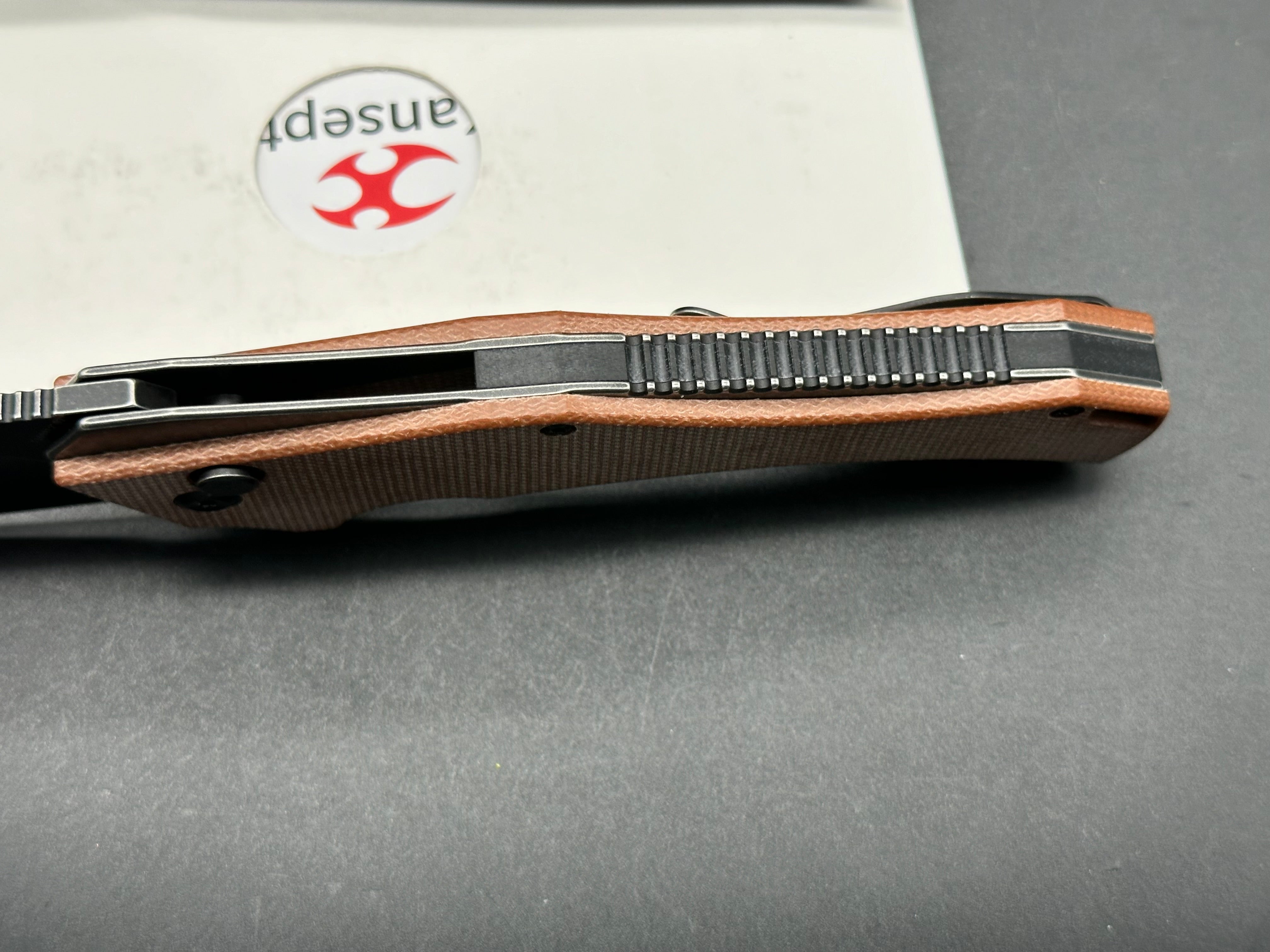 Kansept Hellx Drop Point Folding Knife - 3.6