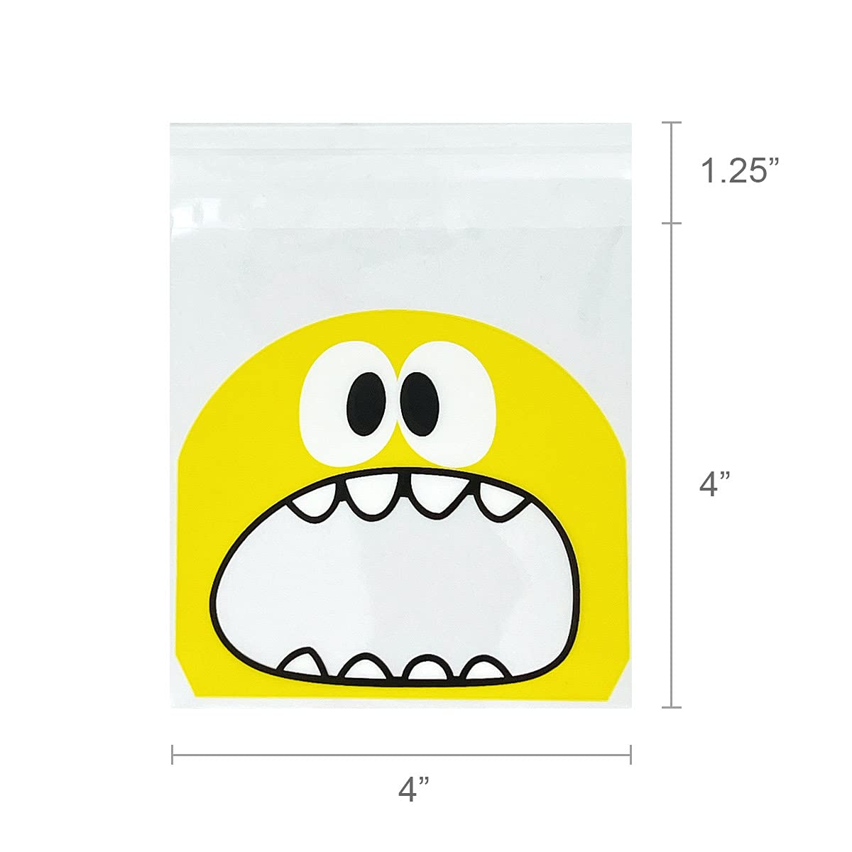 Allydrew 4x4 Inch Clear Self-Adhesive Candy Bags | 200 Pack Resealable Treat Bags for Cookies, Candies, Party Favors & Wedding Favors | Perfect for Birthday Parties, Baby Showers & Holiday Gift Packaging